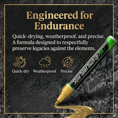 🐦Golden Tombstone Marker Pen for Restoring Faded Grave Inscriptions（2 PCS）