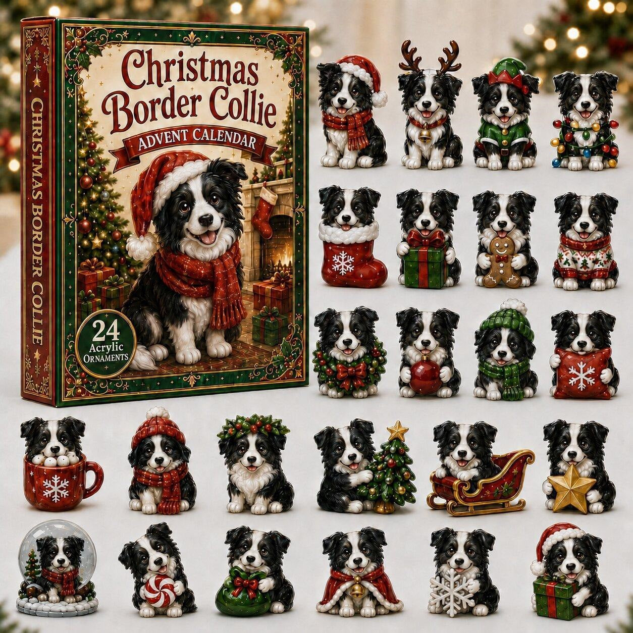 CHRISMAST KICKOFF 48% OFF - 2026 Grassland Running Sheepdog Blind Box - 24-Day Festive Countdown, Acrylic Charms Blind Box - Gift For Dog Lovers