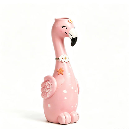 🦩Cute Flamingo Decorative Vase 🌸 5 Styles Resin Figurine Vase Tabletop Centerpiece Indoor Home Shelf Decor Gift