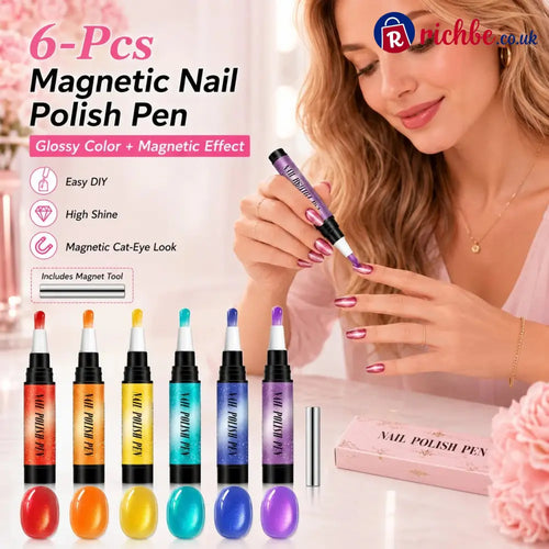 💅 6PCS One-Step Gel Nail Art Pen Set – Salon Beauty at Home