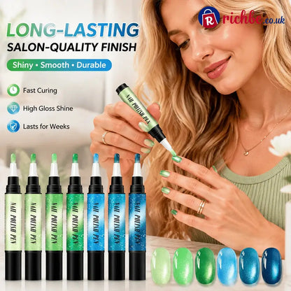 💅 6PCS One-Step Gel Nail Art Pen Set – Salon Beauty at Home