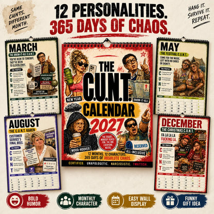 2027 C.U.N.T. Calendar 2.0 - The Calendar That Finally Has A Personality 😈