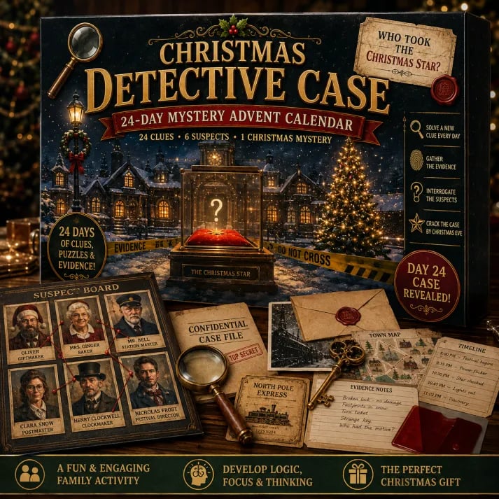 ⏳ Last Day 50% OFF – 🎁✨24-Day Mystery Adventure Advent Calendar Collection | 24 Clues, Hands-On Puzzles & One Final Reveal