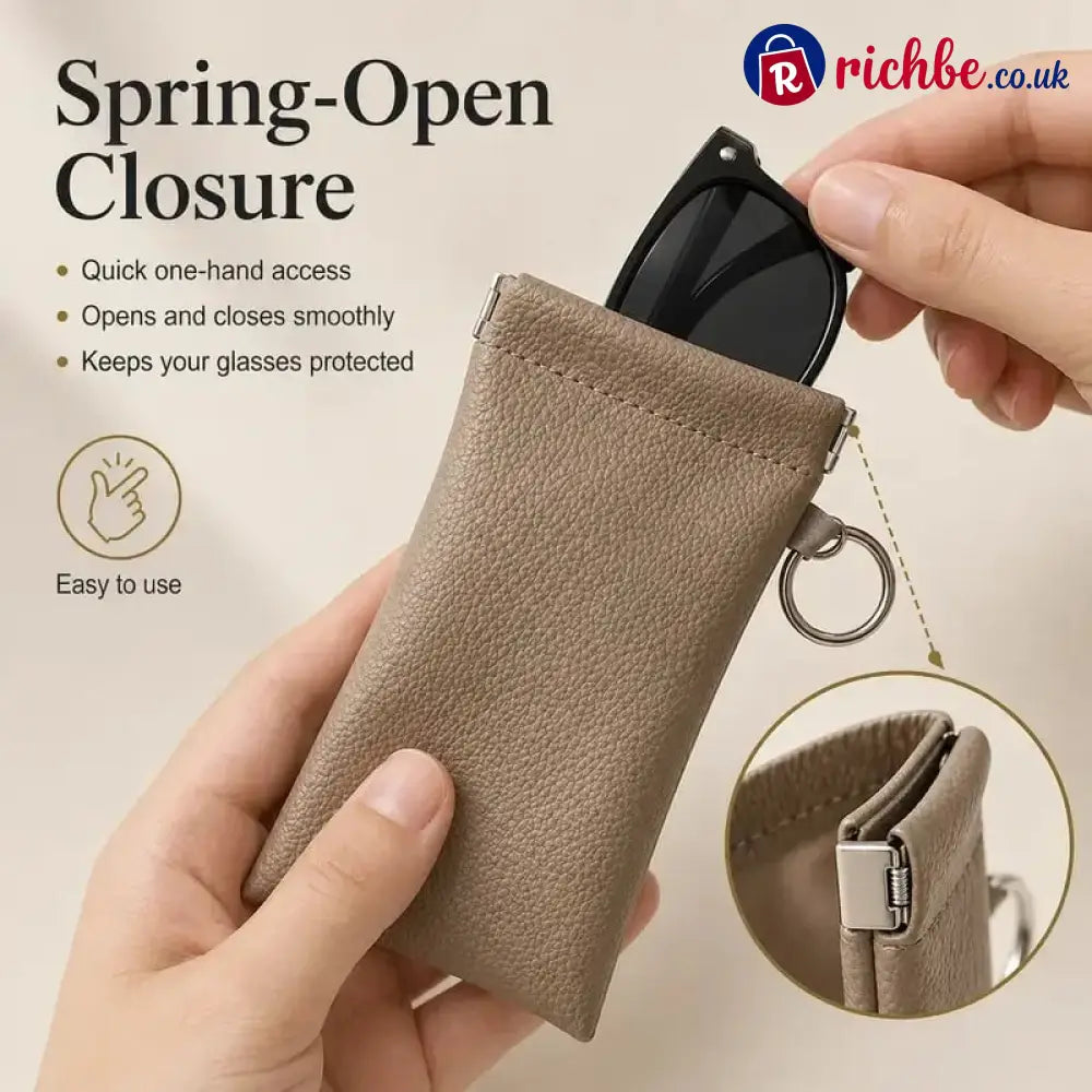 🏆75K+ SOLD!🕶️Soft PU Leather Sunglasses Pouch Elastic Opening Eyeglasses Bag