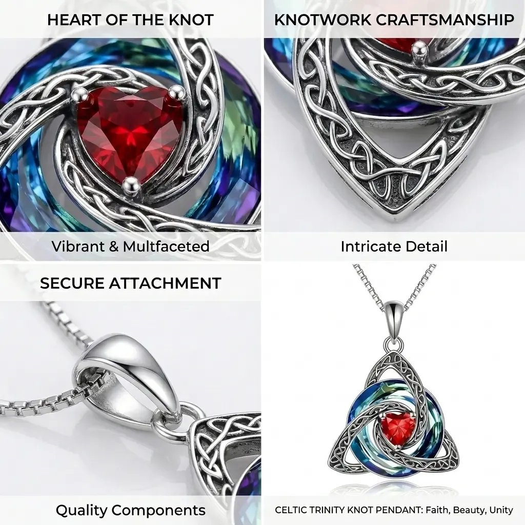 Birthstone Celtic Trinity Knot Necklace ✨