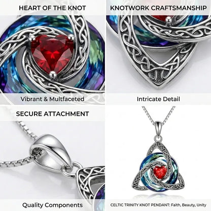 Birthstone Celtic Trinity Knot Necklace ✨