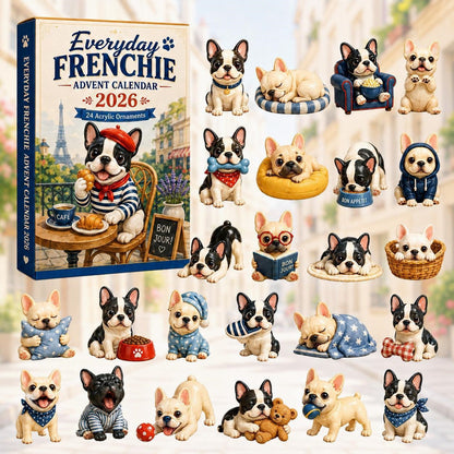 CHRISMAST KICKOFF 48% OFF - 2026 Bulldog Travel Blind Box - 24-Day Festive Countdown, Acrylic Charms Blind Box - Gift For Dog Lovers