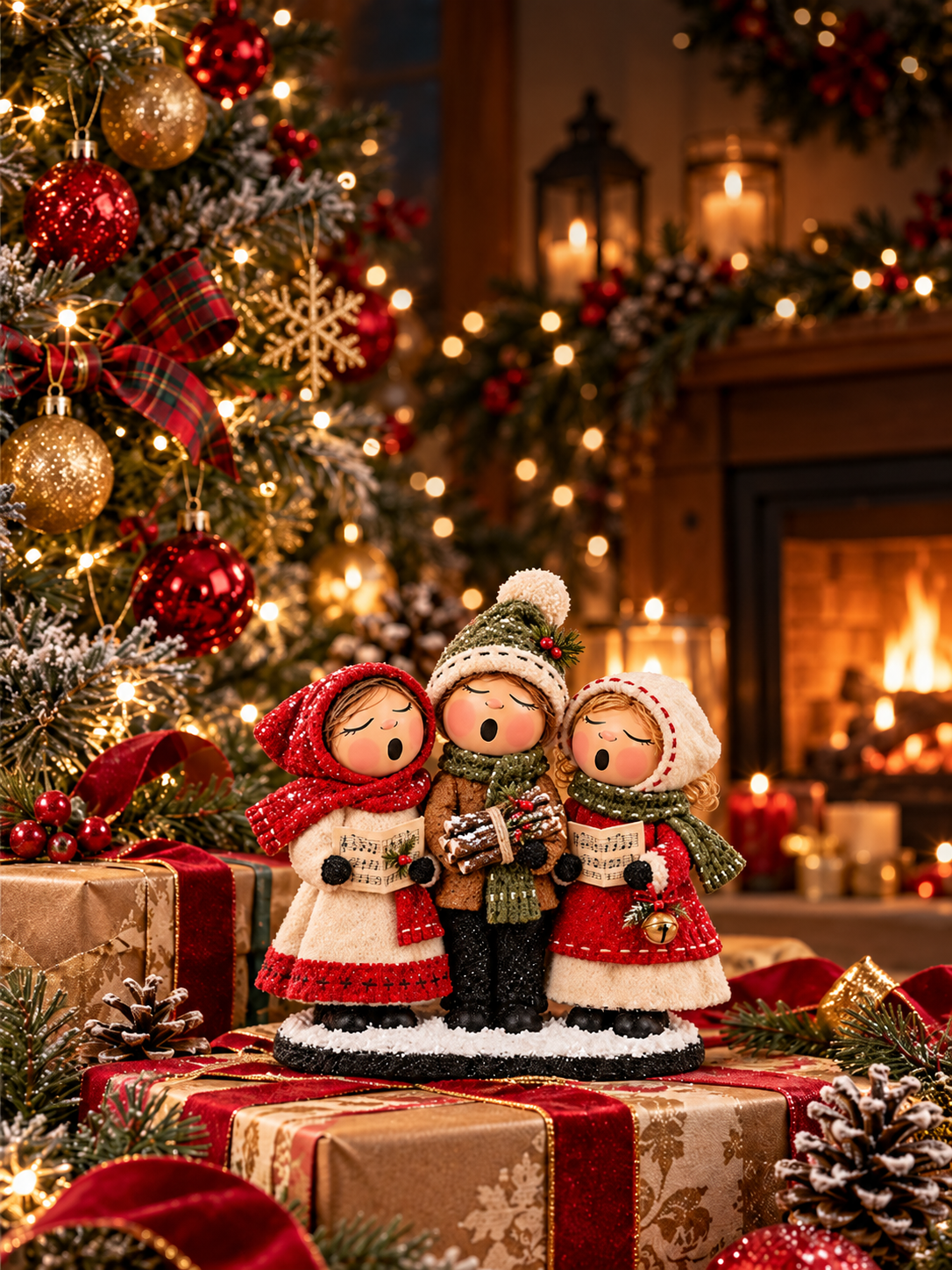 Heartwarming Caroling Scene