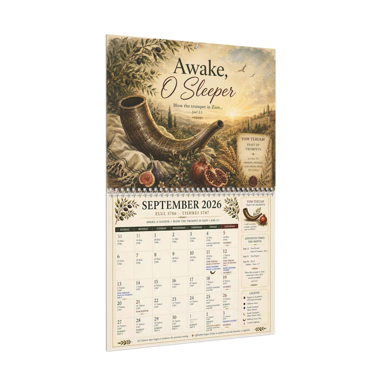 📅Biblical Hebrew Calendar 5787 | 2026-2027 Appointed Times Wall Calendar | Feast Days, Hebrew Dates and Shabbat