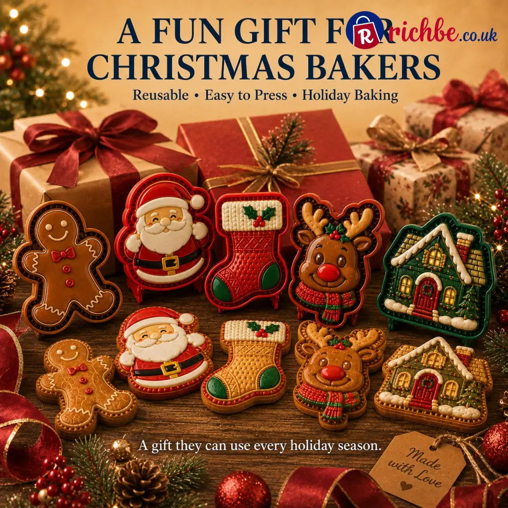 🎄8-Design Christmas Mini Pie Mold Collection| Reusable Embossed Molds