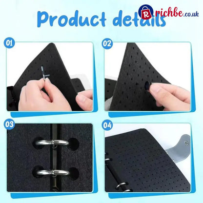 📌8 Pages Clear Felt Pin Display Book