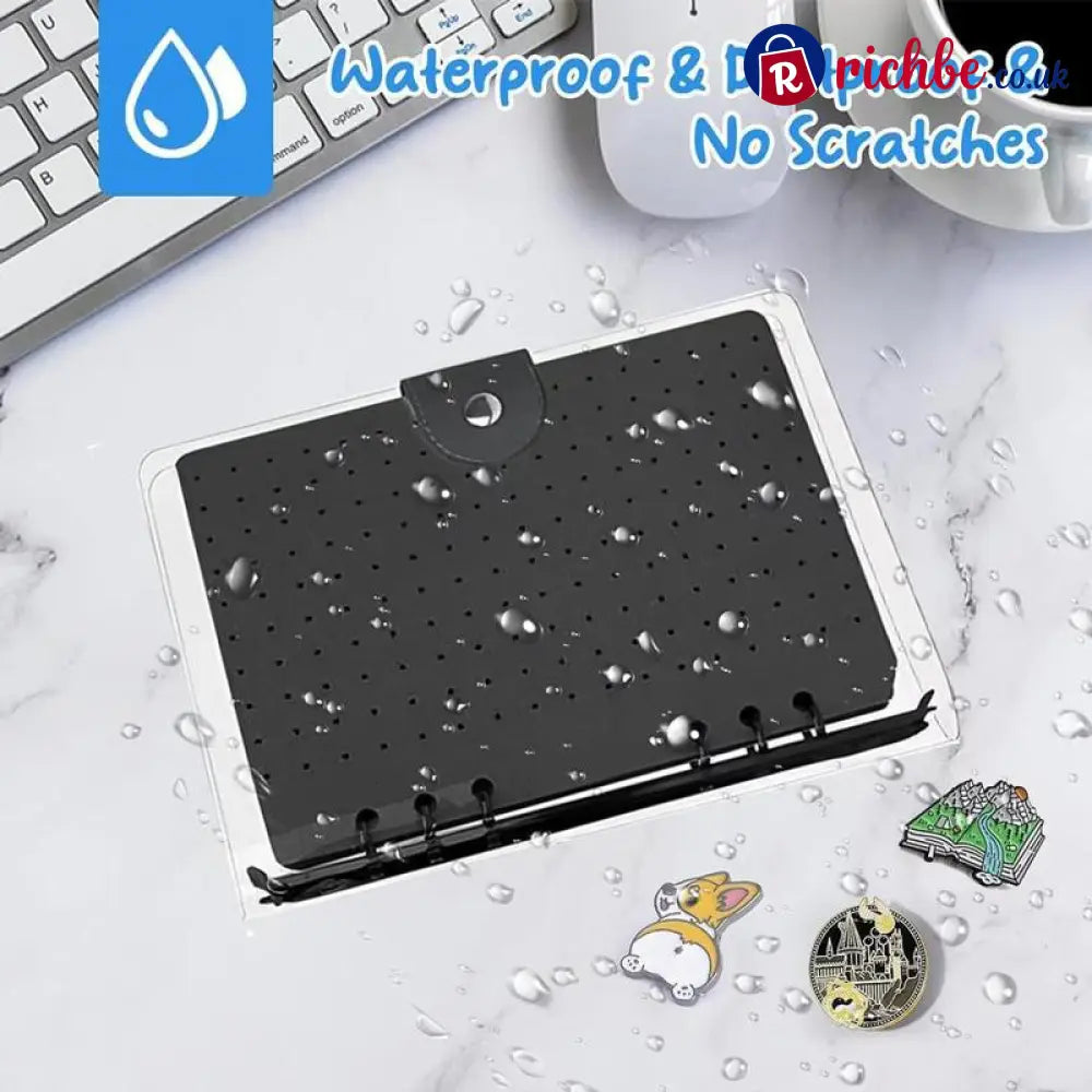 📌8 Pages Clear Felt Pin Display Book