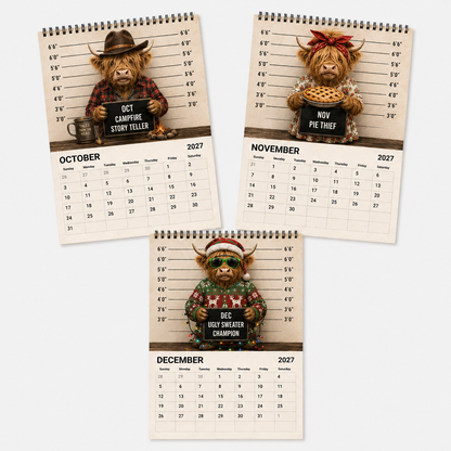 🦝🚨 Raccoon Crime Syndicate 2027 Calendar – 12 Months of Trash, Trouble & Tiny Criminals 😂