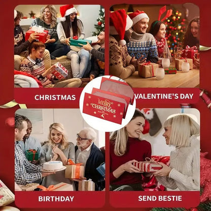 🎅 Christmas Money Envelope for Cash,Creative Folding Money Holder with 6 Slots,Luxury Paper Cash Gift Card Holder, DIY HolidayMoney Gift Envelope for Xmas, Women Men GirlsBoys Mom Dad