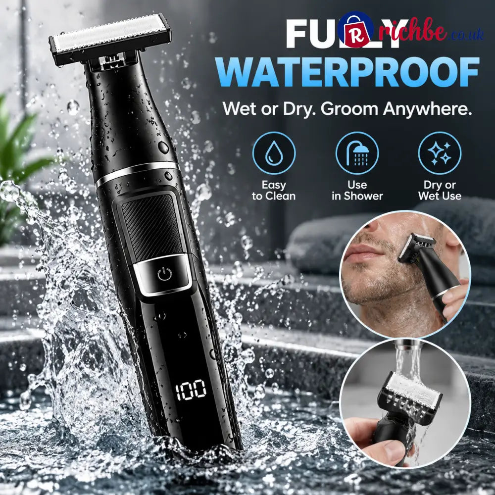 🪒 9-in-1 Electric Grooming Kit For Men – Complete Beard Hair & Body Trimmer