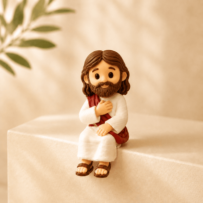 ✝️🙏 Jesus Shelf Sitter Figurines – 5 Meaningful Poses ❤️ Christian Faith Desk & Shelf Décor 🎁