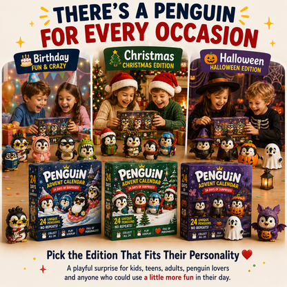 🐧 24 Days of Penguin Surprises Advent Calendar – 24 Unique Penguins, 3 Fun Editions