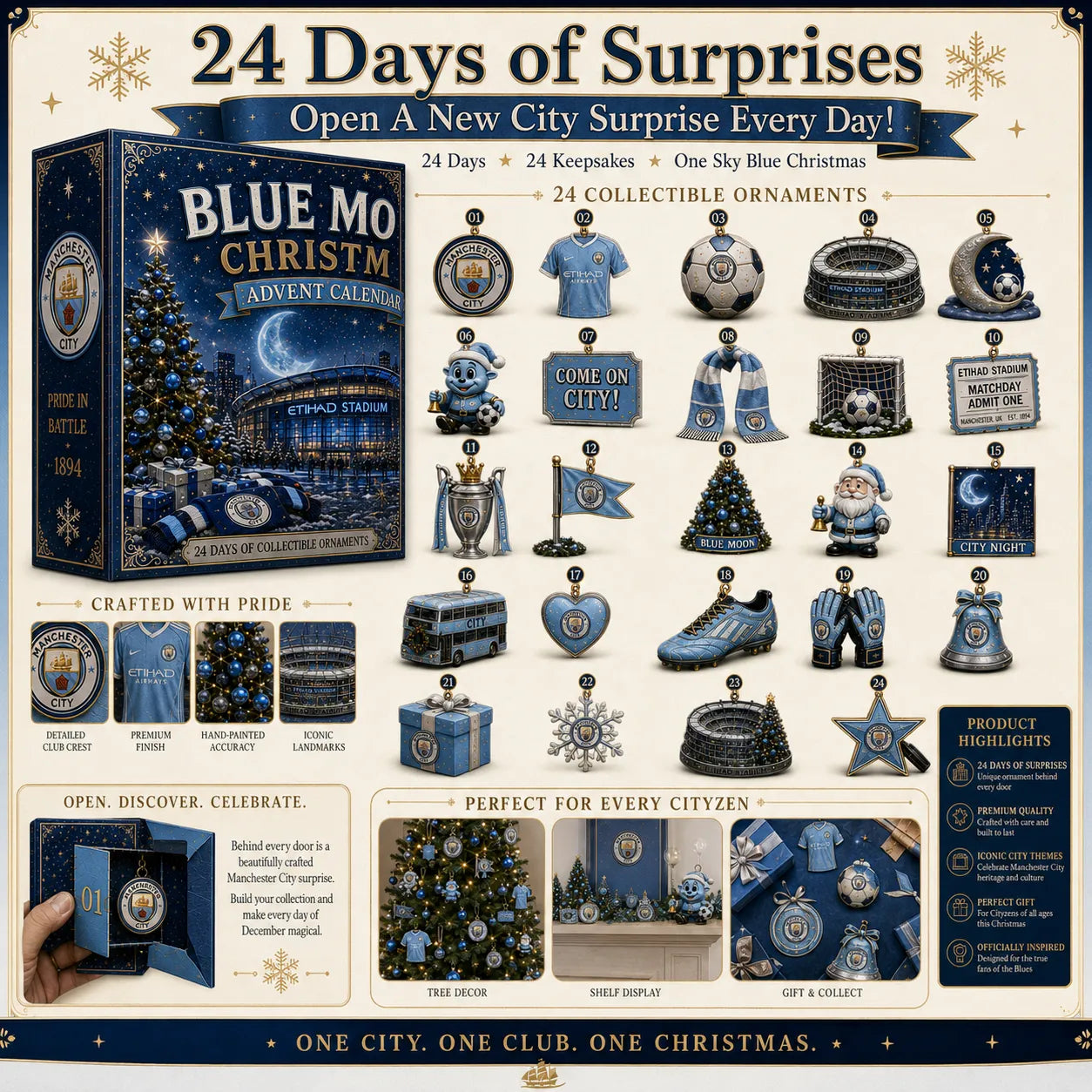 🎄 Blue Moon Football Christmas Advent Calendar
