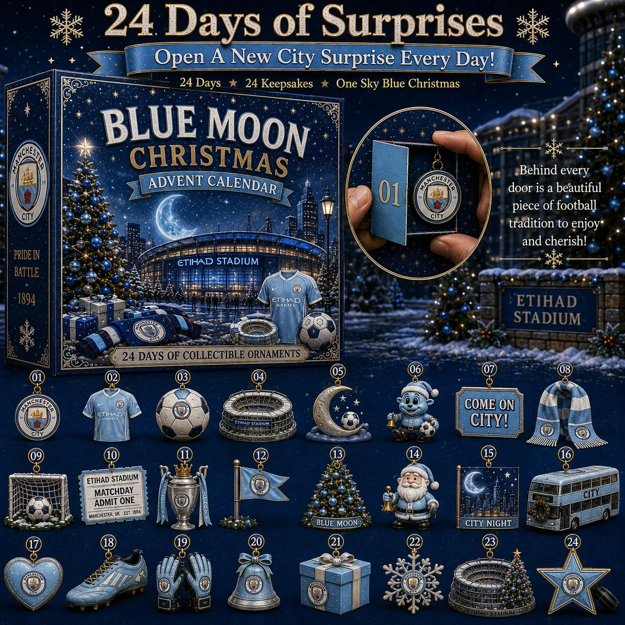 🎄 Blue Moon Football Christmas Advent Calendar