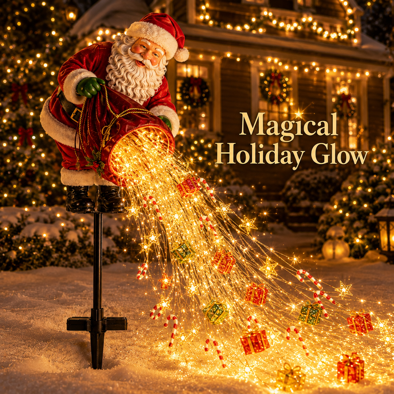 🎁48% OFF🎁 Santa’s Magic Pour™ – Flowing LED Christmas Garden Light