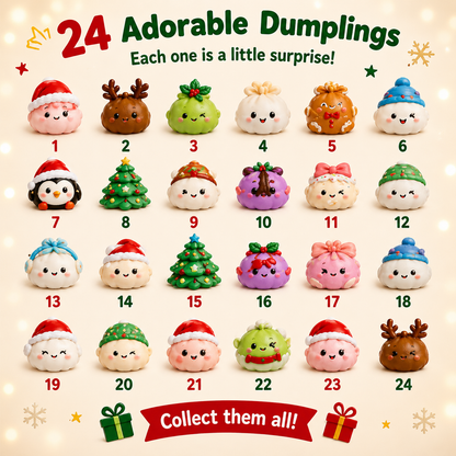 🎄 24 Days of Mystery Dumpling Surprises Advent Calendar