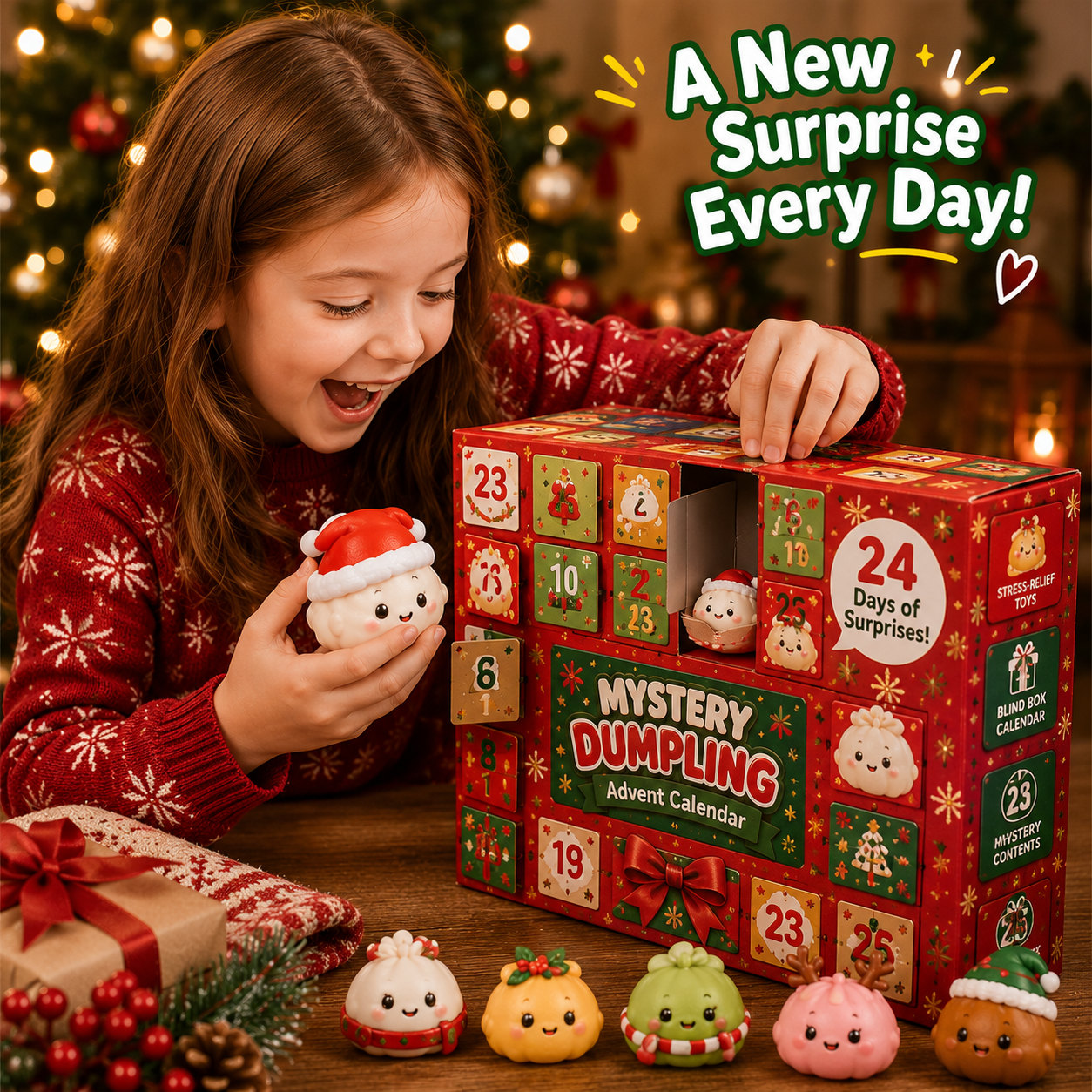 🎄 24 Days of Mystery Dumpling Surprises Advent Calendar