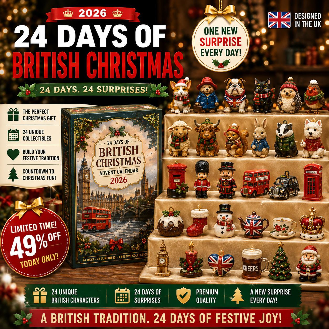 🎄2026 British Christmas Advent Calendar – 24 Days of Iconic British Surprises