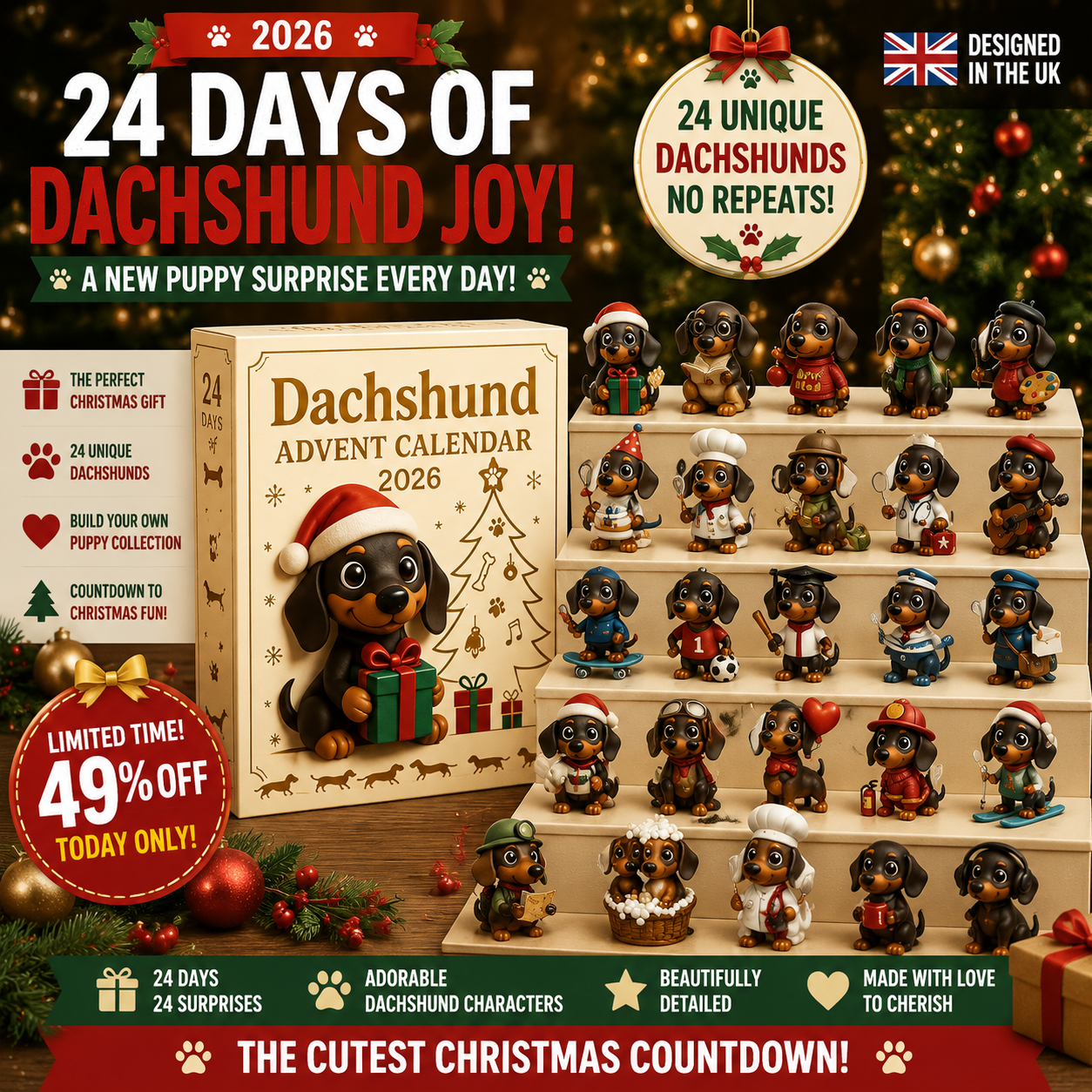 🐾 24 Days of Dachshund Christmas Joy 🎄