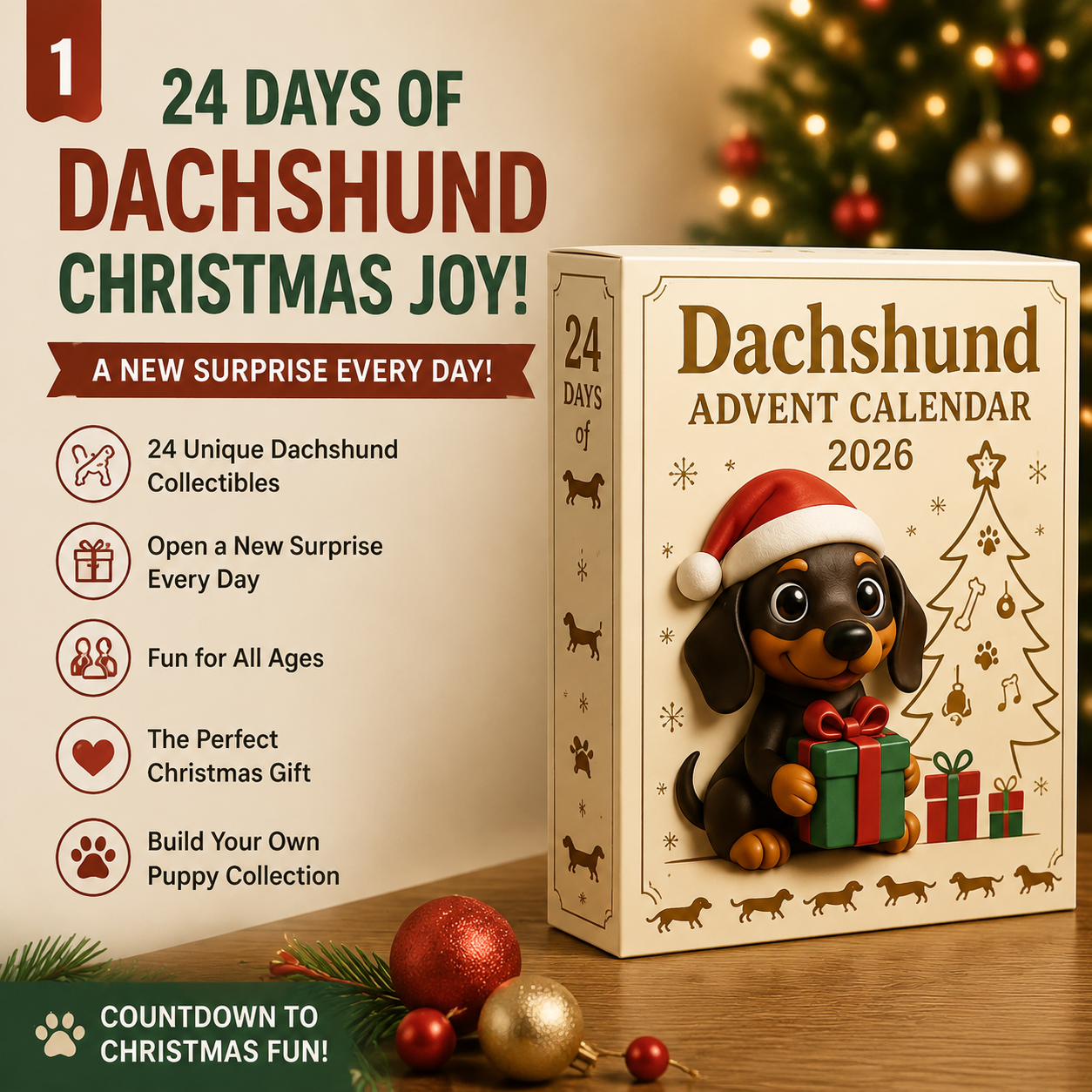 🐾 24 Days of Dachshund Christmas Joy 🎄