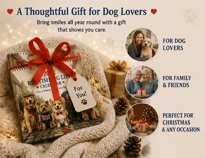🐕 2027 British Dog Life Calendar – 12 Months of Adorable Dogs & Beautiful British Moments – Wall Calendar Gift for Dog Lovers 🐾