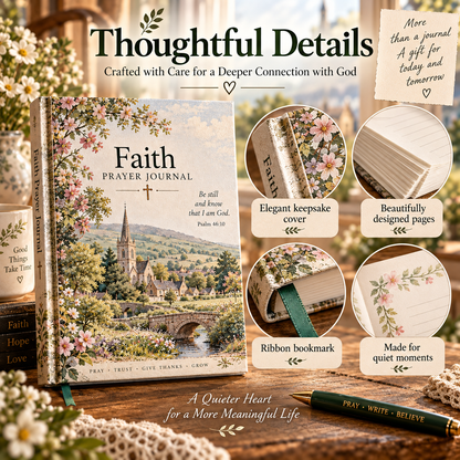 🌿Faith Prayer Journal – British Countryside Prayer, Gratitude & Reflection Journal with Scripture – Meaningful Christian Gift for Family, Friends & Church Community