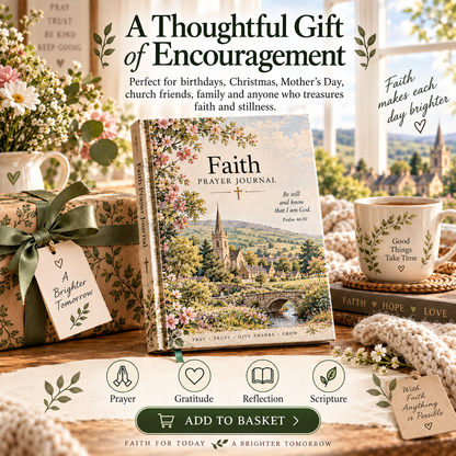 🌿Faith Prayer Journal – British Countryside Prayer, Gratitude & Reflection Journal with Scripture – Meaningful Christian Gift for Family, Friends & Church Community