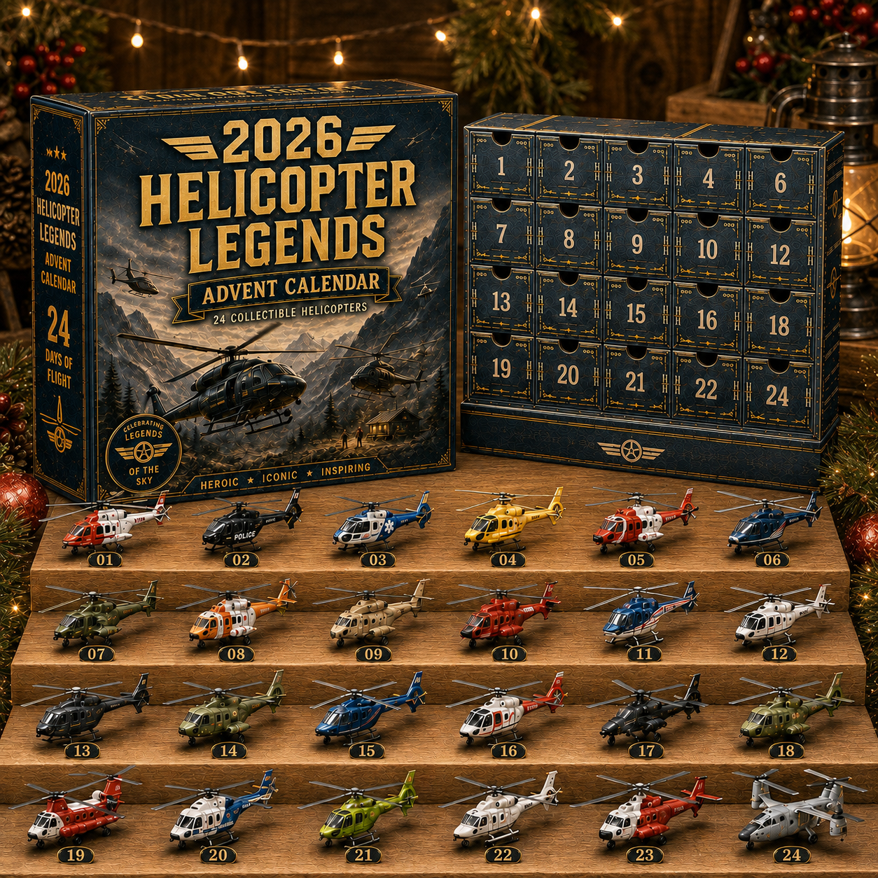 🚁2026 Helicopter Legends Advent Calendar – 24 Days of Collectible Helicopter Surprises