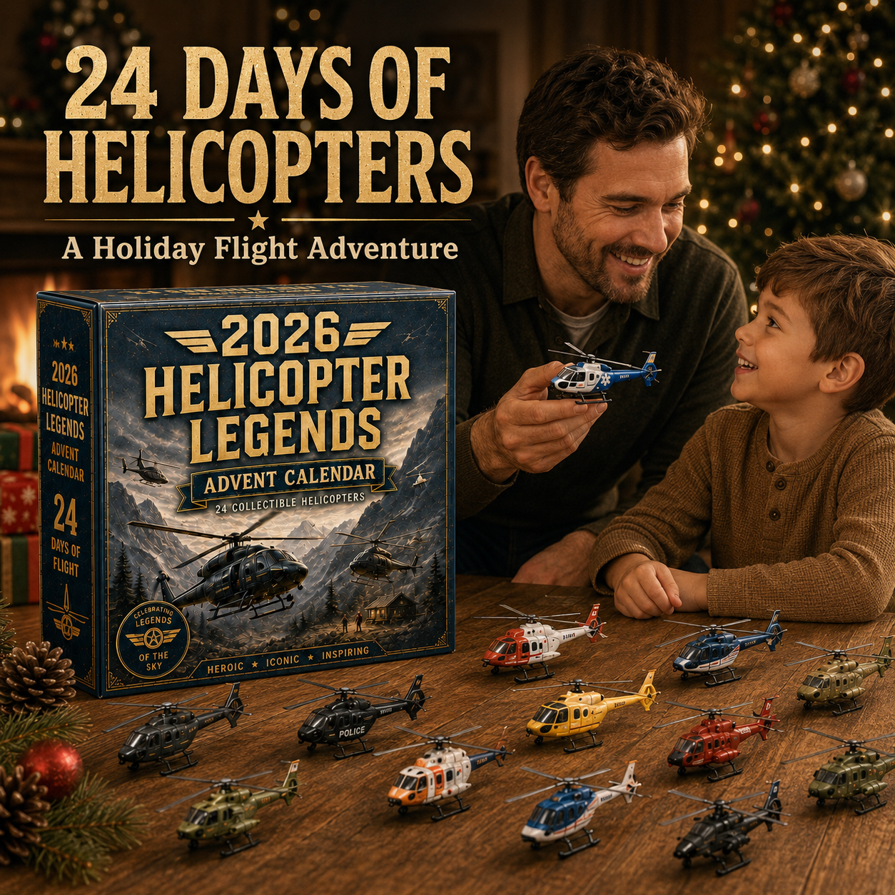 🚁2026 Helicopter Legends Advent Calendar – 24 Days of Collectible Helicopter Surprises