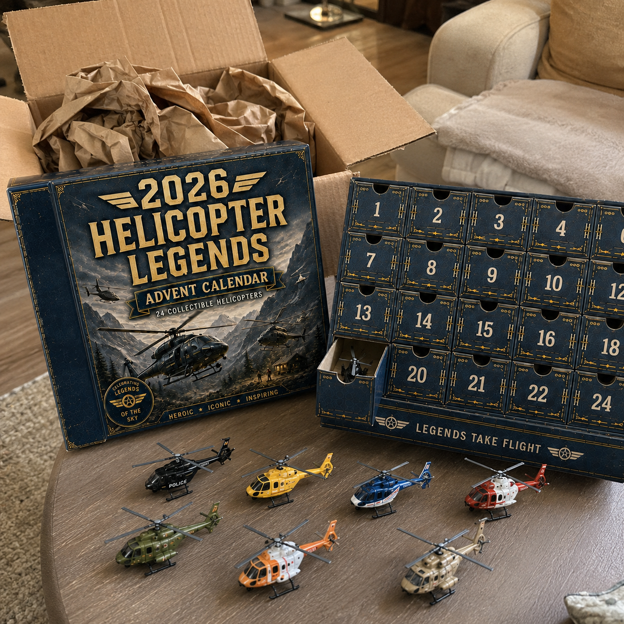 🚁2026 Helicopter Legends Advent Calendar – 24 Days of Collectible Helicopter Surprises