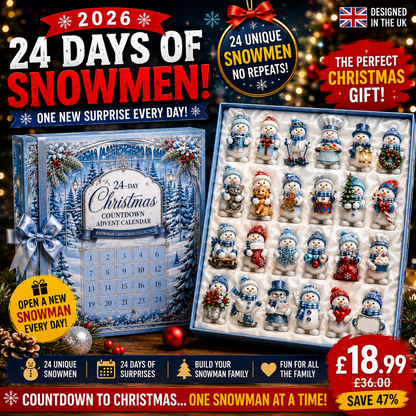 ✨24-Day Christmas Countdown Advent Calendar – Snowman Christmas Series☃️