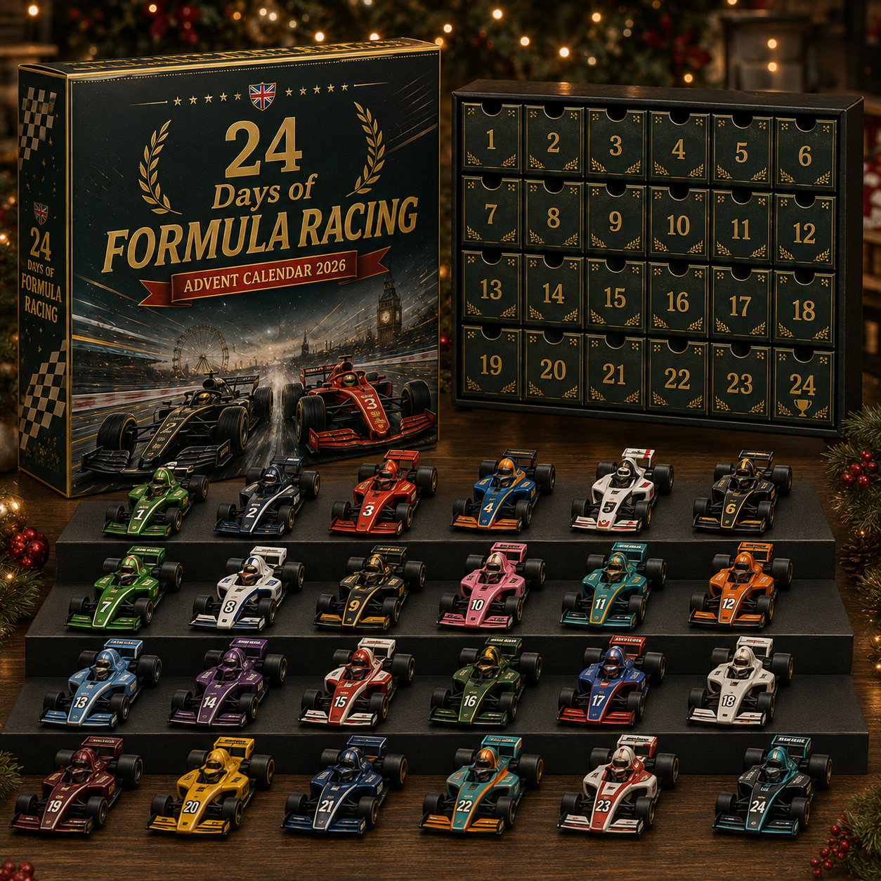 🏎️ 24 Days of Formula Racing Advent Calendar 2026 – 24 Collectible Racing Cars
