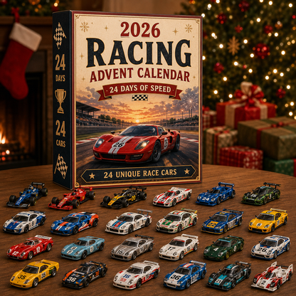 🏎️ 2026 Racing Advent Calendar – 24 Days of Speed, 24 Collectible Mini Race Cars – Christmas Gift for Motorsport Fans 🎄
