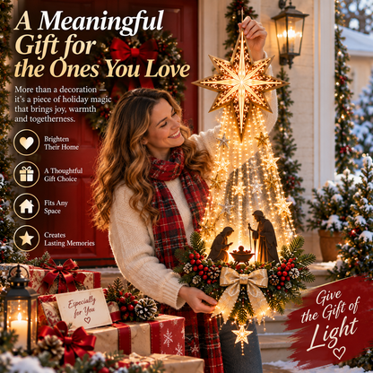 ✨Last Day 49% OFF✨✝️ Bethlehem Star of Faith – Lighted Nativity Wall Decor