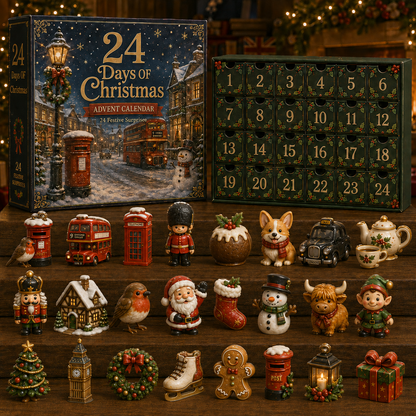 2026 British Christmas Advent Calendar – 24 Days of Festive Acrylic Collectible Surprises