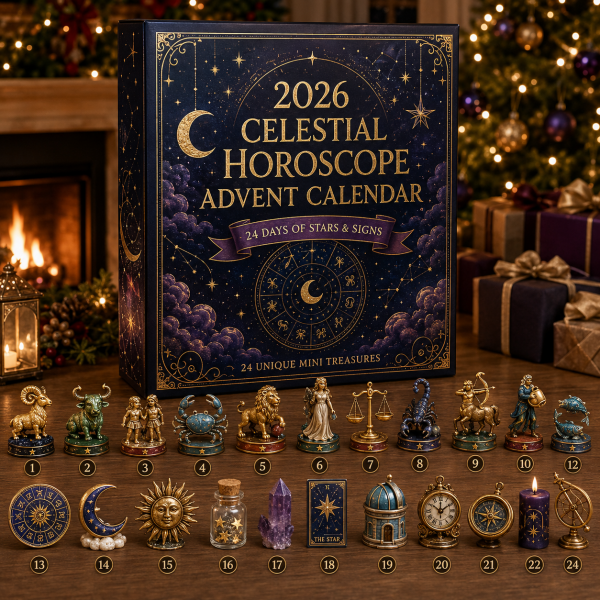 ✨ 2026 Zodiac Constellation Advent Calendar – 24 Days of Celestial Magic, 24 Astrology Inspired Collectibles – Christmas Gift for Star Lovers 🎄🌙