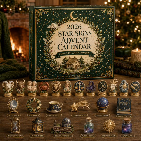 ✨ 2026 Zodiac Constellation Advent Calendar – 24 Days of Celestial Magic, 24 Astrology Inspired Collectibles – Christmas Gift for Star Lovers 🎄🌙