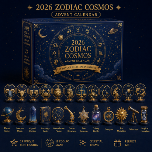 ⭐ 2026 Zodiac Cosmos Advent Calendar – 24 Days of Celestial Discovery, Zodiac Mini Figures & Astrology Inspired Collectibles – Magical Christmas Gift 🎄✨