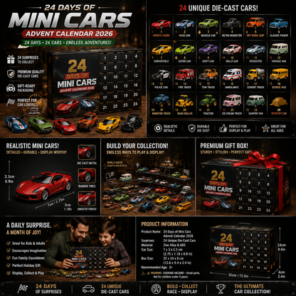 🏎️ 2026 Speed Legends Advent Calendar – 24 Days of Mini Racing Car Surprises 🎄