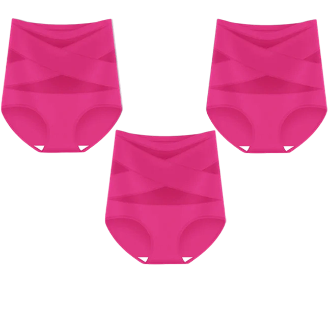 💖Last Day-Buy 1 Get 3 Packs💖Plus-Size High-Waist Cross Tummy Control Panties