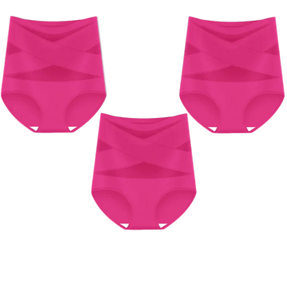 💖Last Day-Buy 1 Get 3 Packs💖Plus-Size High-Waist Cross Tummy Control Panties