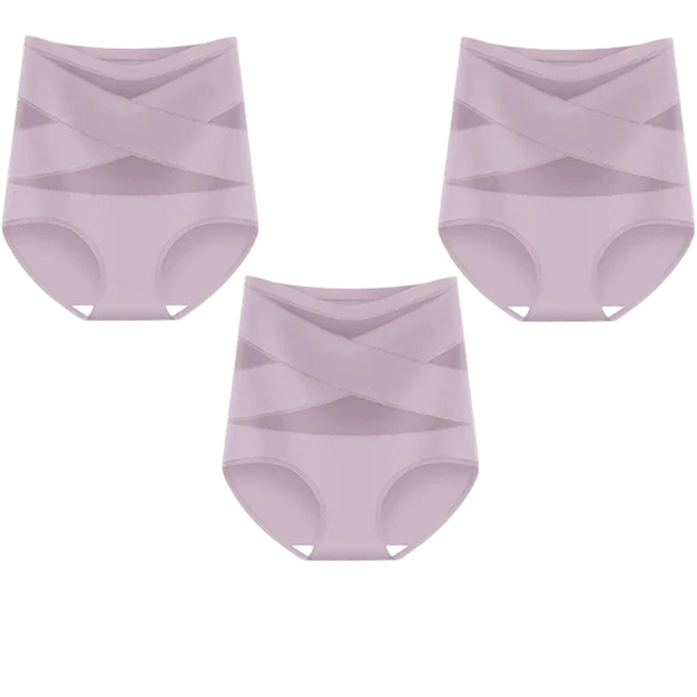 💖Last Day-Buy 1 Get 3 Packs💖Plus-Size High-Waist Cross Tummy Control Panties