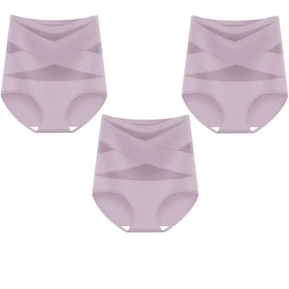 💖Last Day-Buy 1 Get 3 Packs💖Plus-Size High-Waist Cross Tummy Control Panties