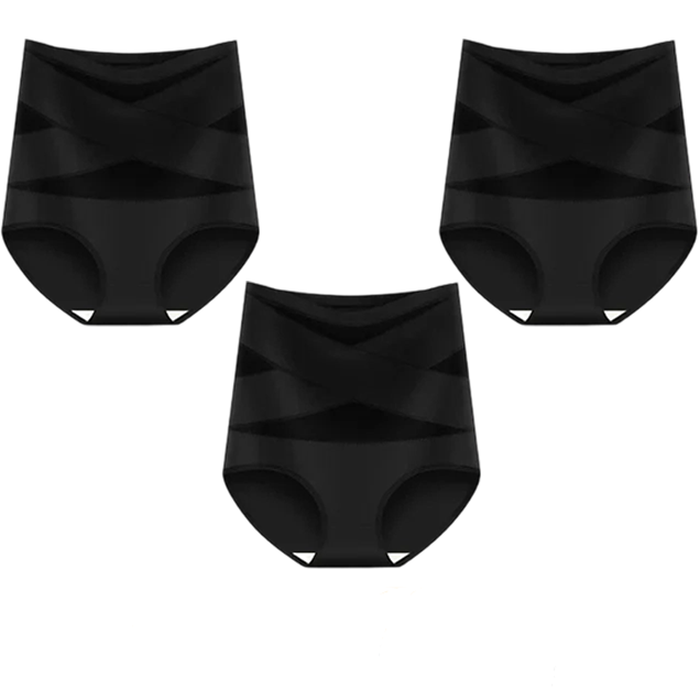 💖Last Day-Buy 1 Get 3 Packs💖Plus-Size High-Waist Cross Tummy Control Panties
