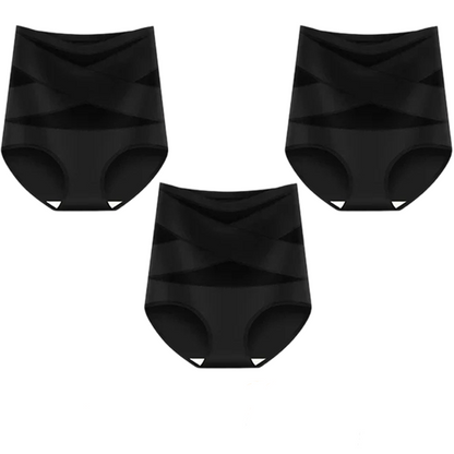 💖Last Day-Buy 1 Get 3 Packs💖Plus-Size High-Waist Cross Tummy Control Panties